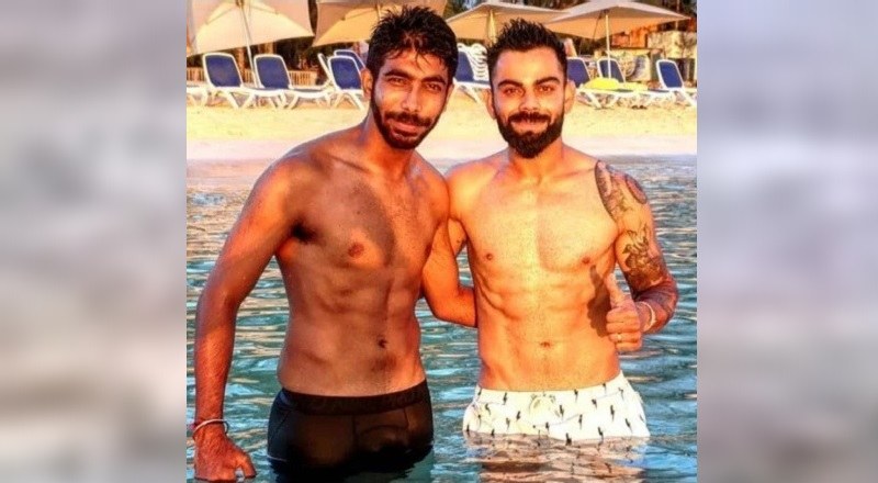 Virat Kohli and Jasprit Bumrah - six pack abs